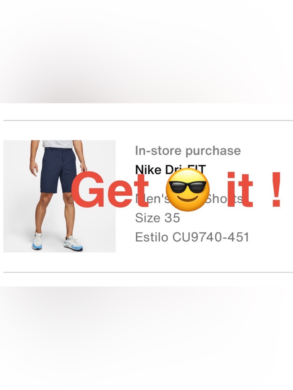 Nike Dri-FIT Men's Golf Shorts Obsidian CU9740-451 Size 35 - Picture 16 of 16